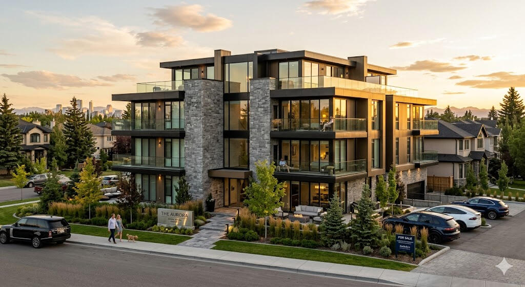 Multi-Family Investment Opportunities in Alberta Modern multi-family apartment development in Alberta showcasing investment opportunities with CMHC-backed financing and strong cash flow potential.